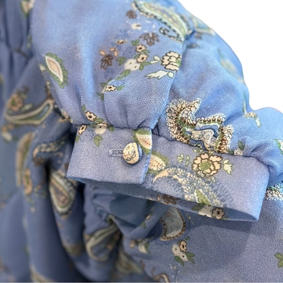 Lulu’s Wondrous Water Lilies Periwinkle Blue Paisley Print Dress - Size M - Picture 8 of 8